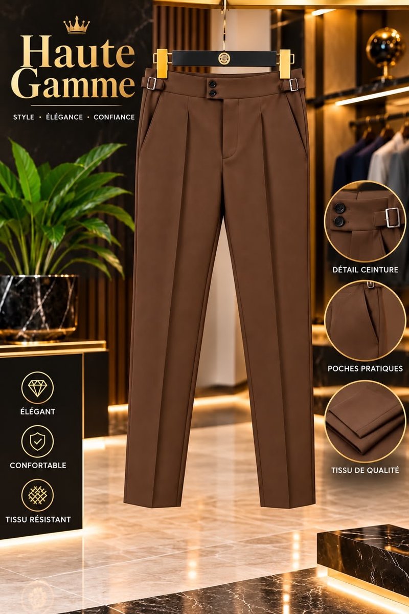 Pantalon tissu avec Boucle